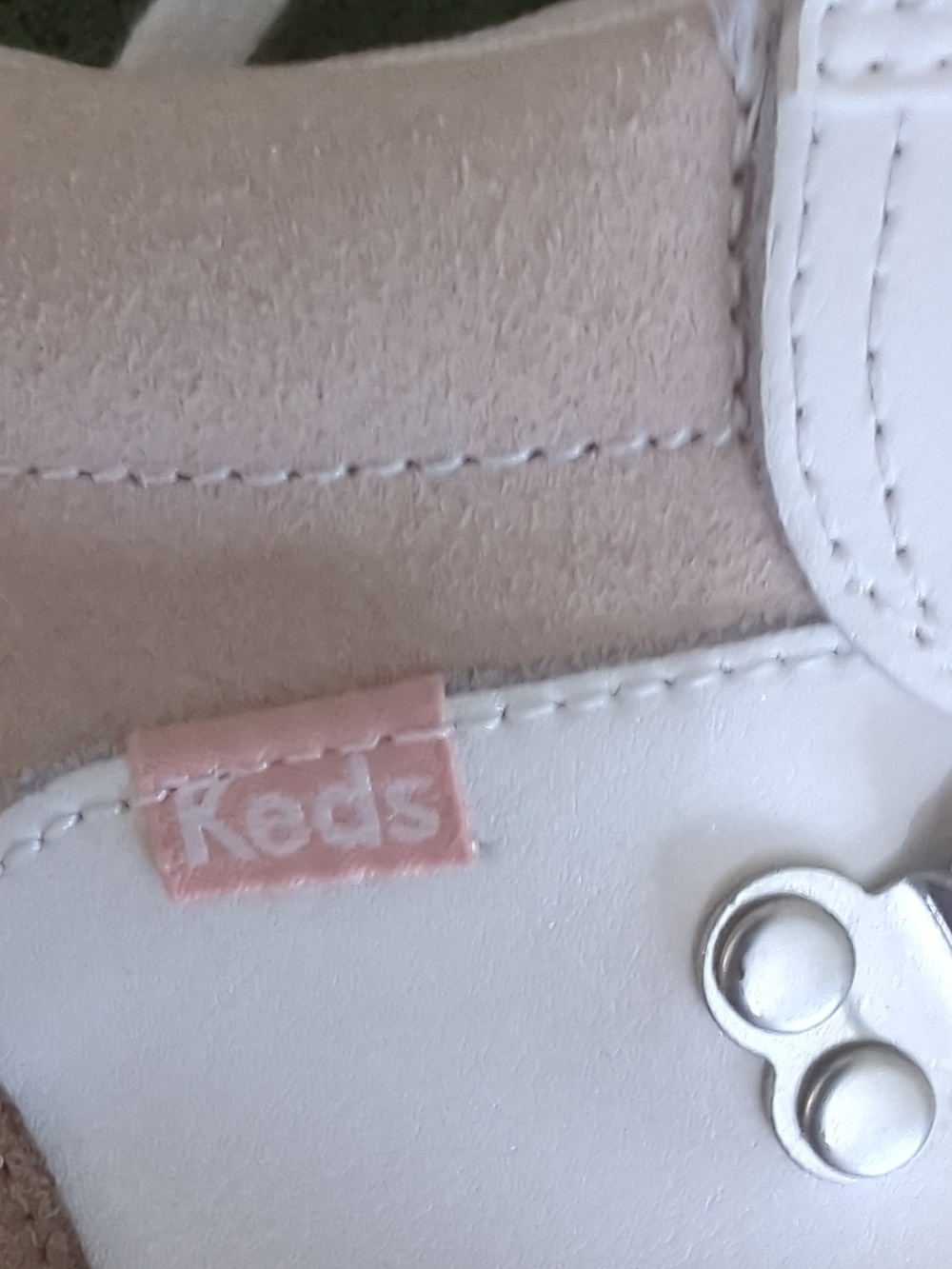 Keds High-Top Sneakers in White, Pink & Tan - Picture 2 of 10